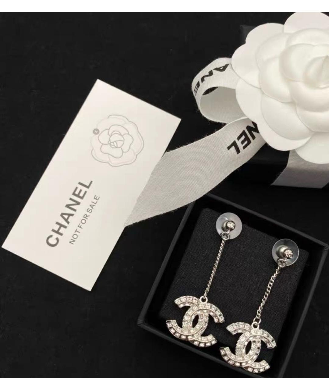 CHANEL Серебряные серьги, фото 3
