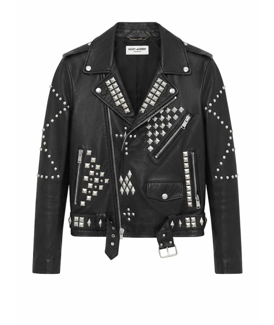 SAINT LAURENT Черная кожаная куртка, фото 1