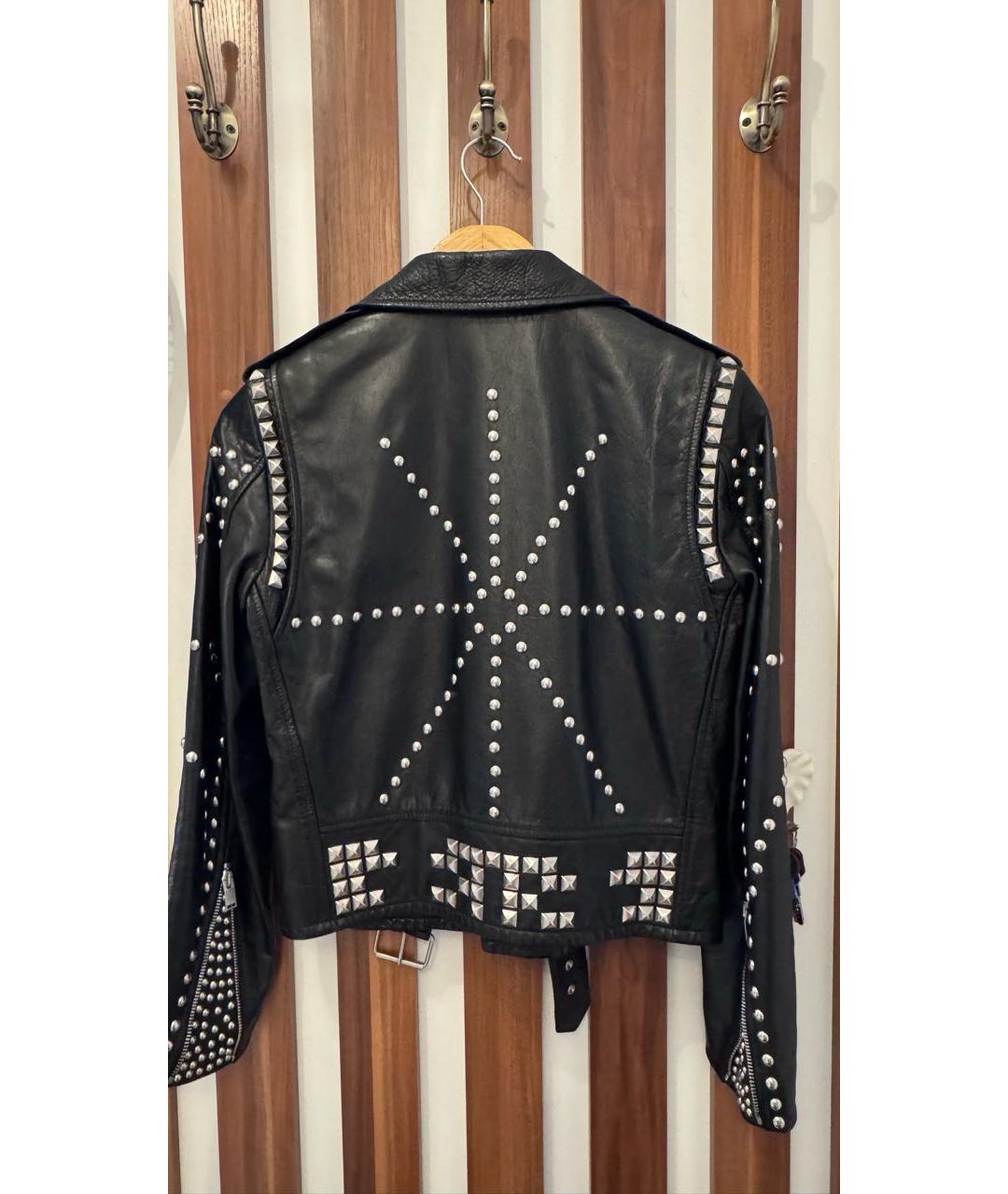 SAINT LAURENT Черная кожаная куртка, фото 2