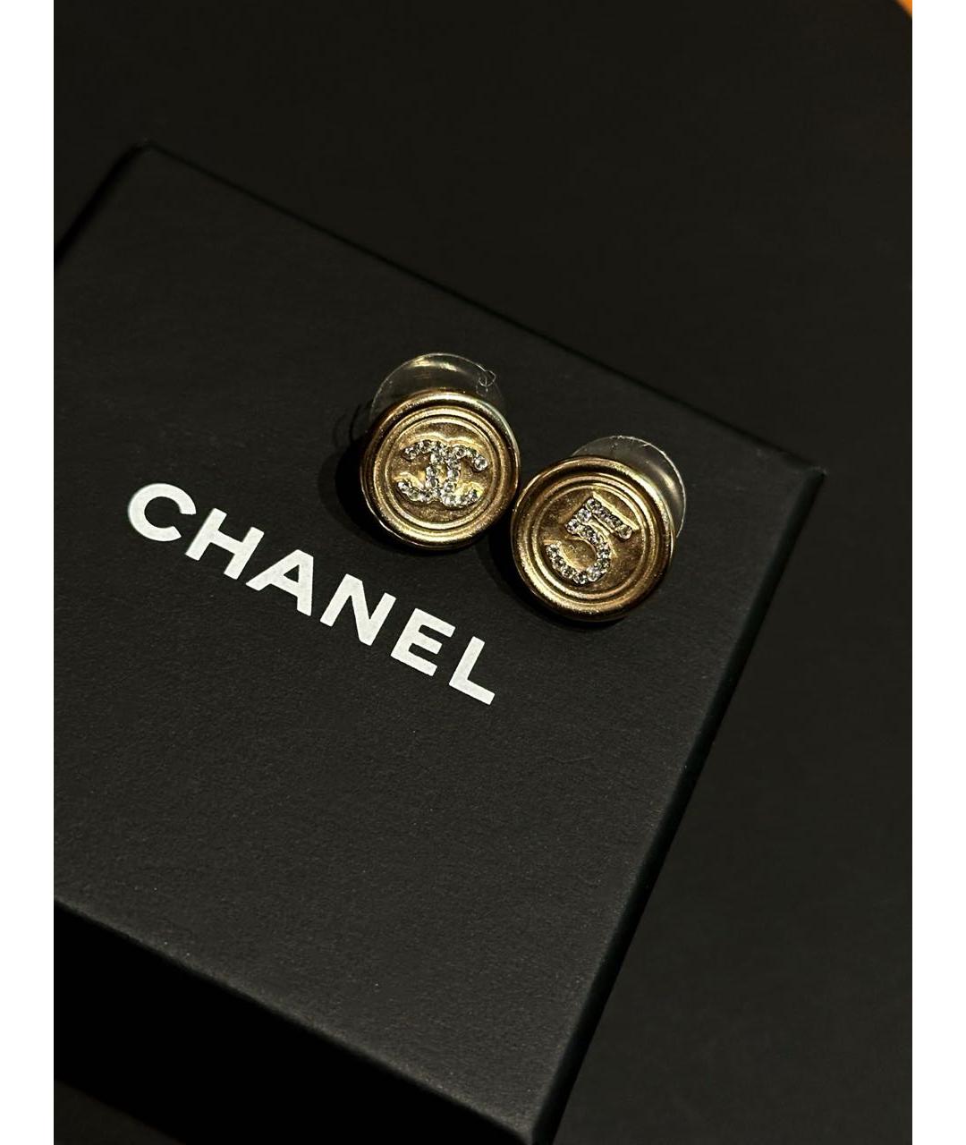CHANEL Золотые серьги, фото 4
