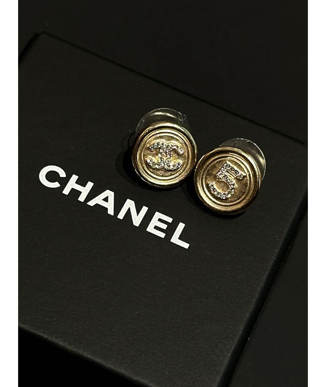 CHANEL Золотые серьги, фото 2