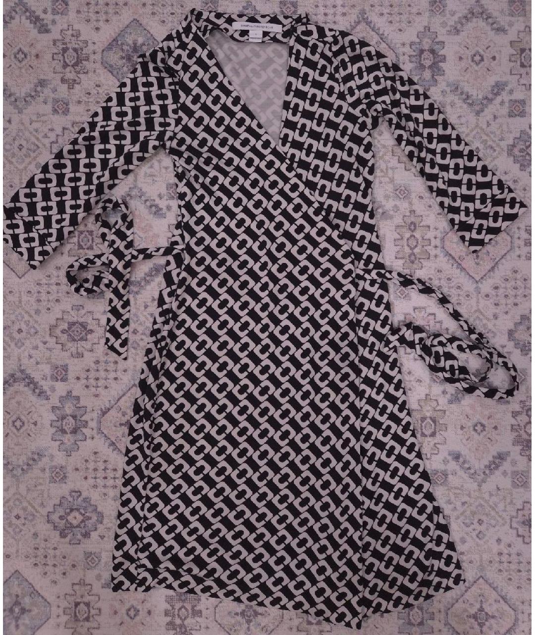 DIANE VON FURSTENBERG Мульти шелковое повседневное платье, фото 2