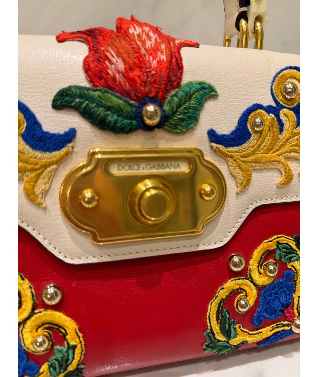 DOLCE&GABBANA Мульти кожаная сумка с короткими ручками, фото 4