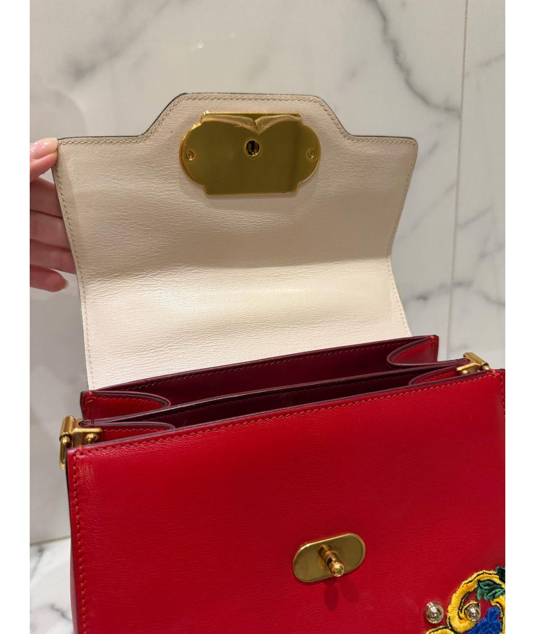 DOLCE&GABBANA Мульти кожаная сумка с короткими ручками, фото 5