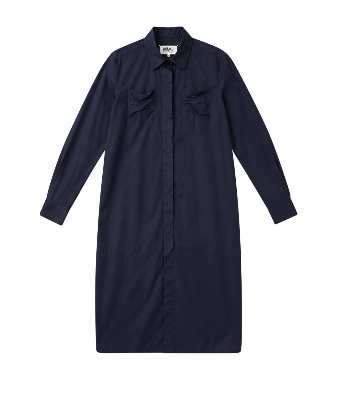 MM6 MAISON MARGIELA Синее хлопковое повседневное платье, фото 1