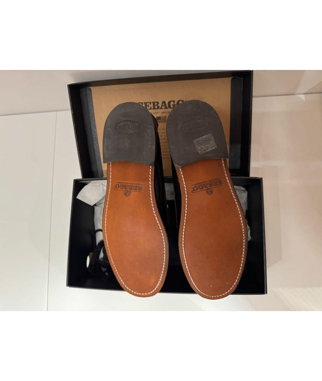 SEBAGO Черные кожаные лоферы, фото 5