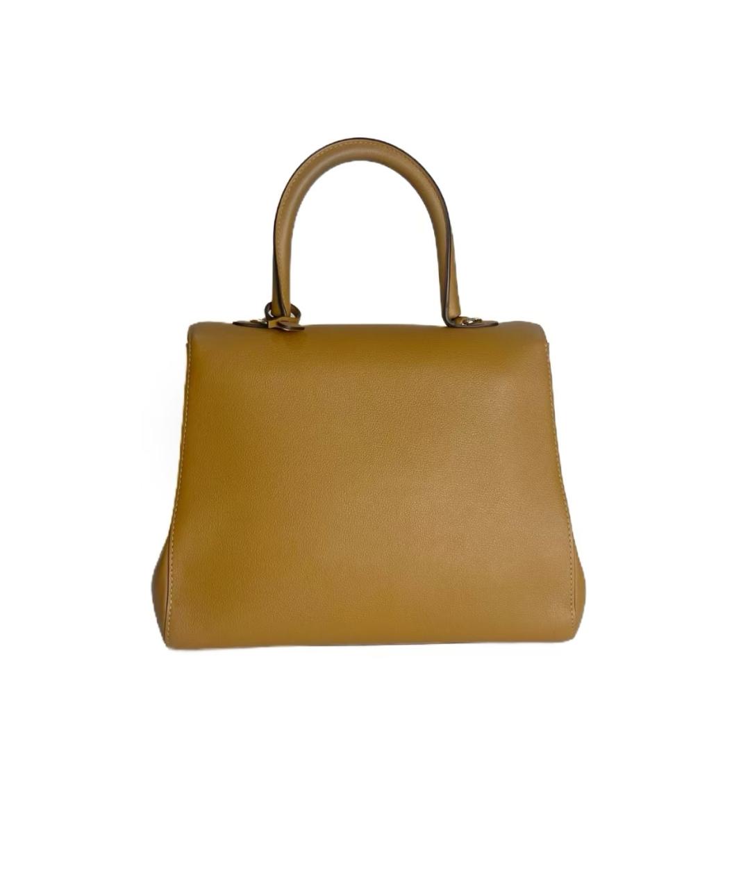 DELVAUX Коричневая кожаная сумка с короткими ручками, фото 3