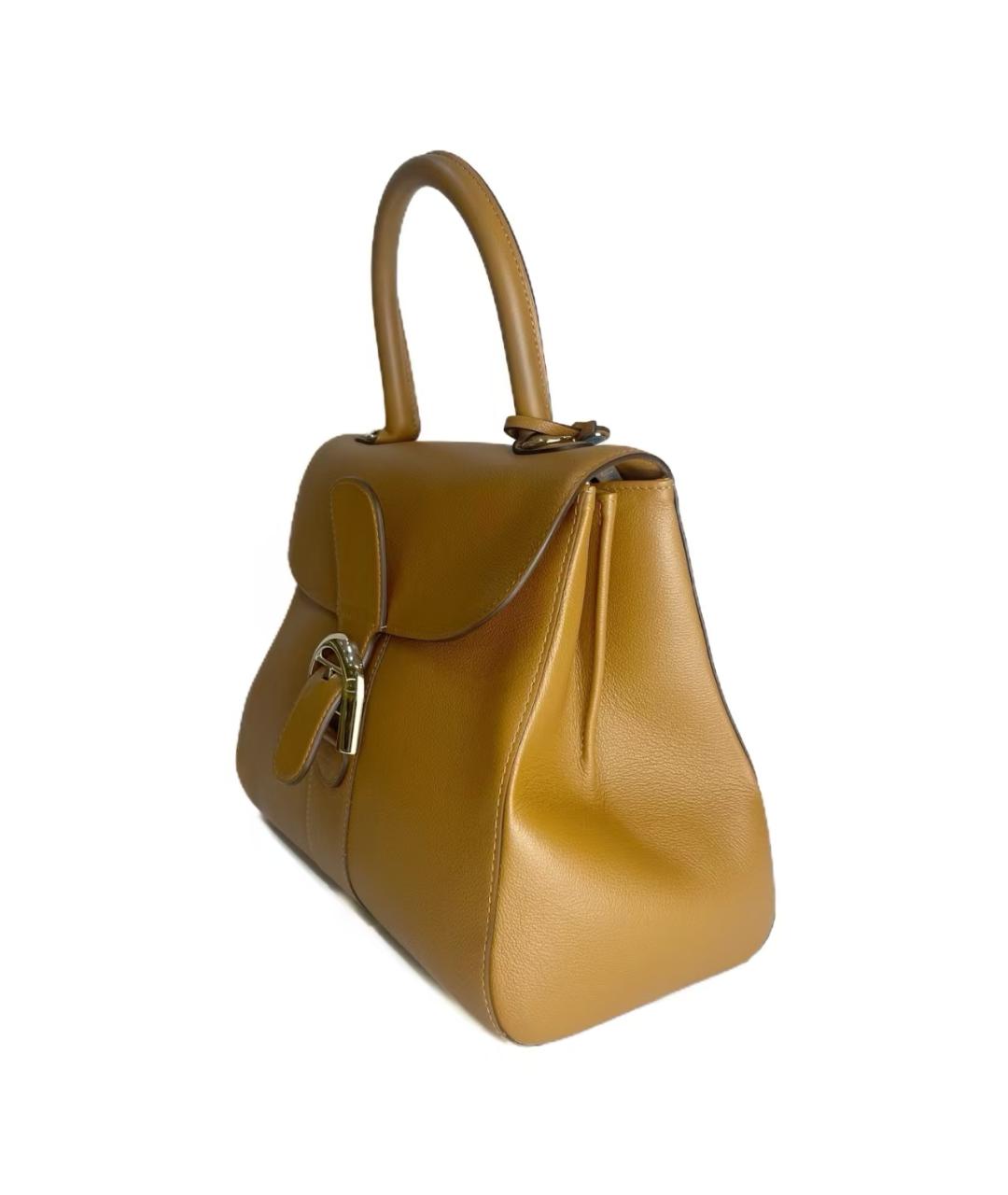 DELVAUX Коричневая кожаная сумка с короткими ручками, фото 5