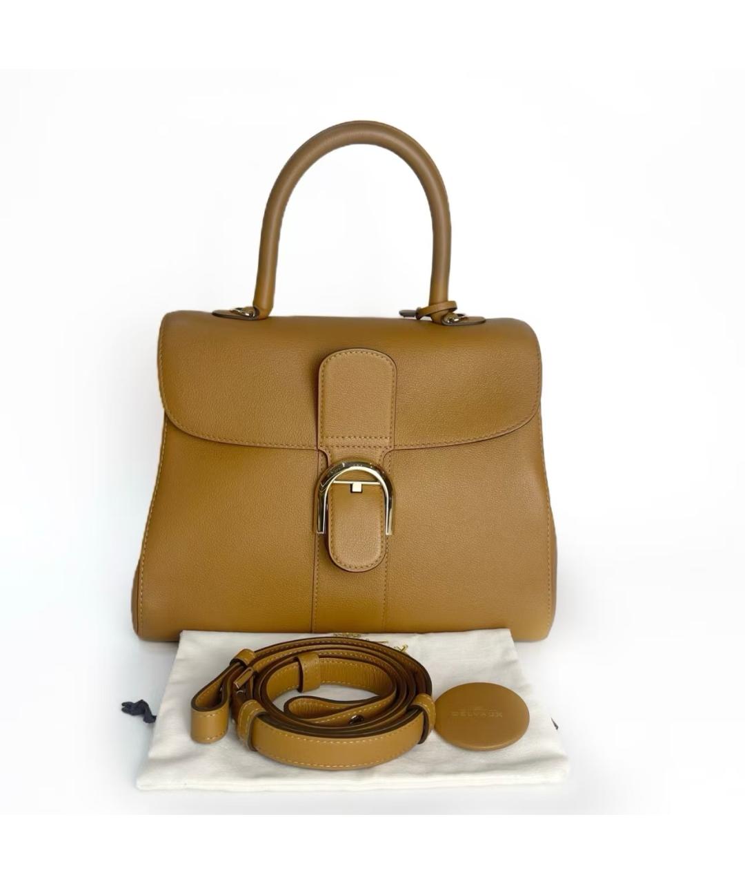 DELVAUX Коричневая кожаная сумка с короткими ручками, фото 2