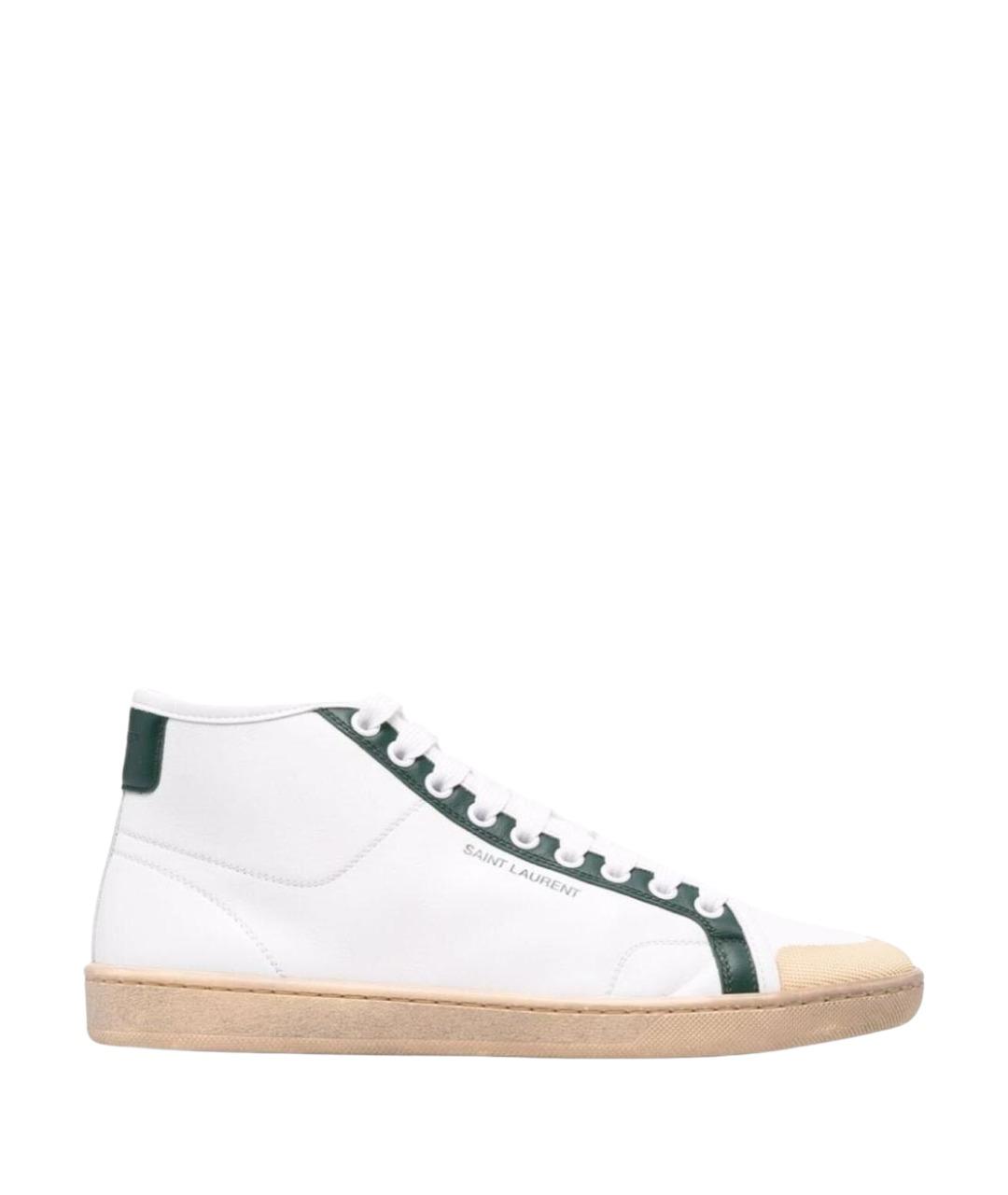 SAINT LAURENT Белые кожаные кеды, фото 1