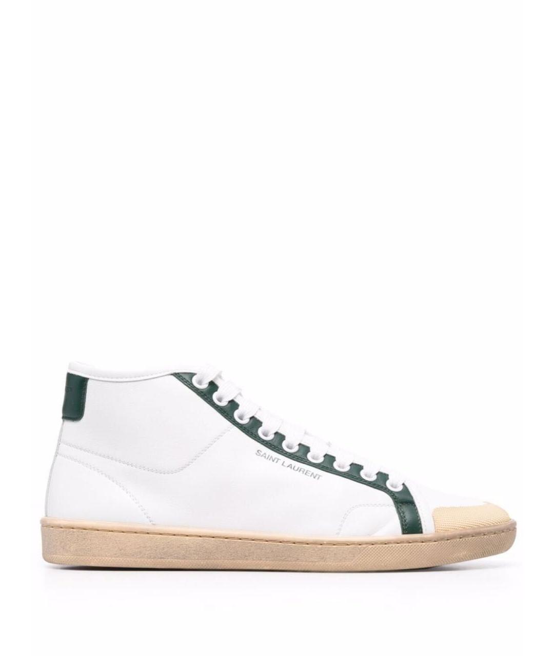 SAINT LAURENT Белые кожаные кеды, фото 5