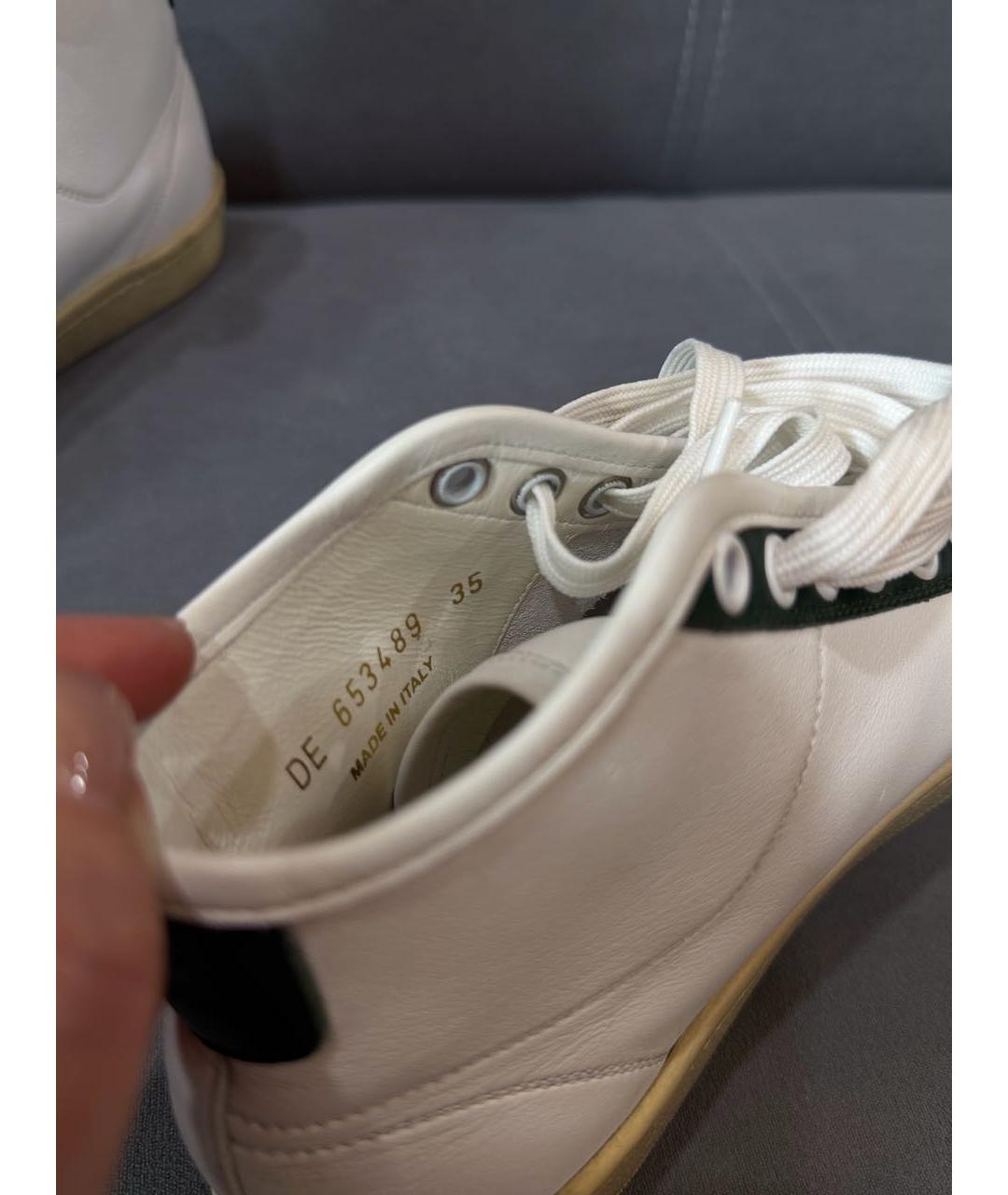 SAINT LAURENT Белые кожаные кеды, фото 4