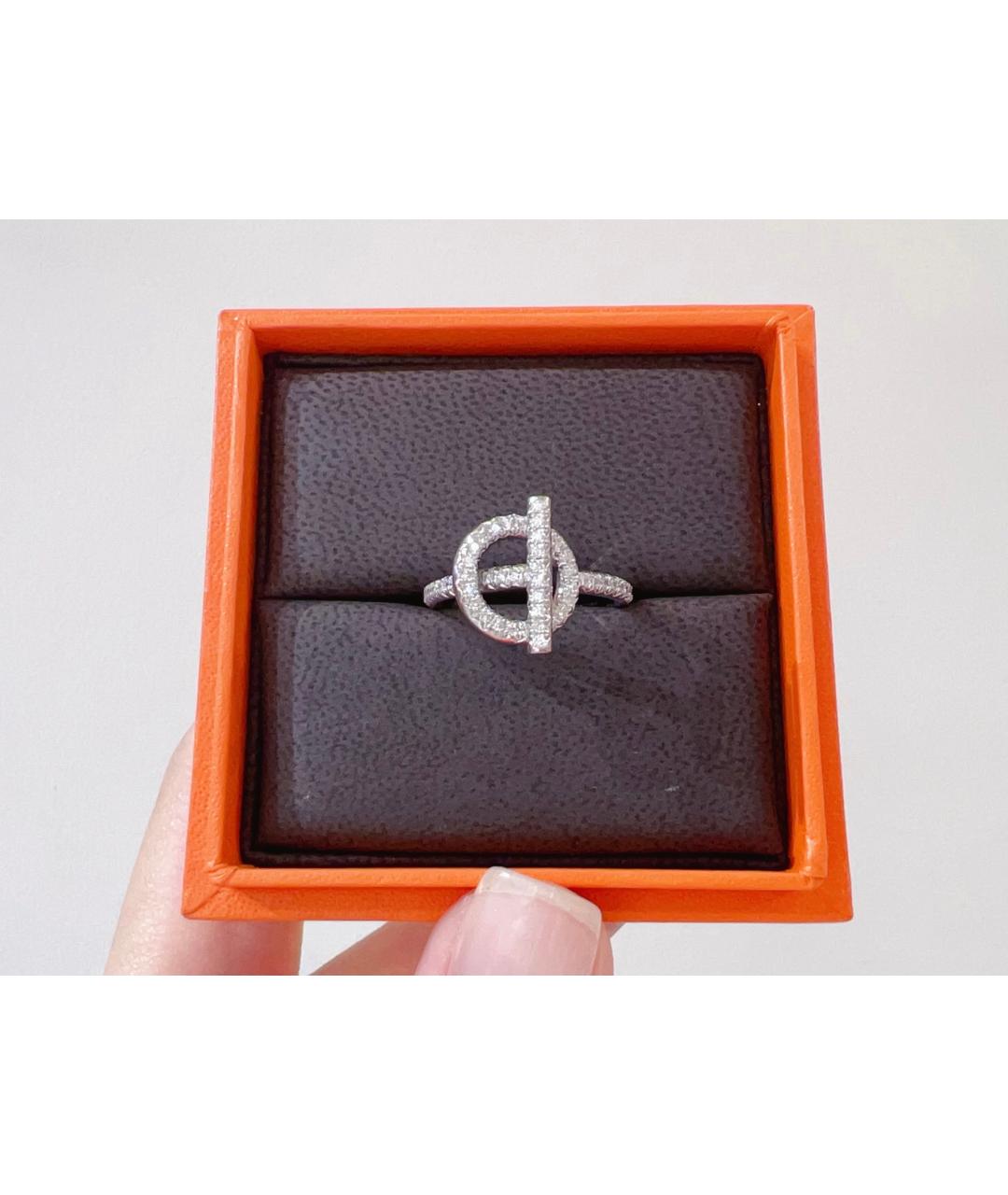 HERMES Серебряное кольцо из белого золота, фото 2