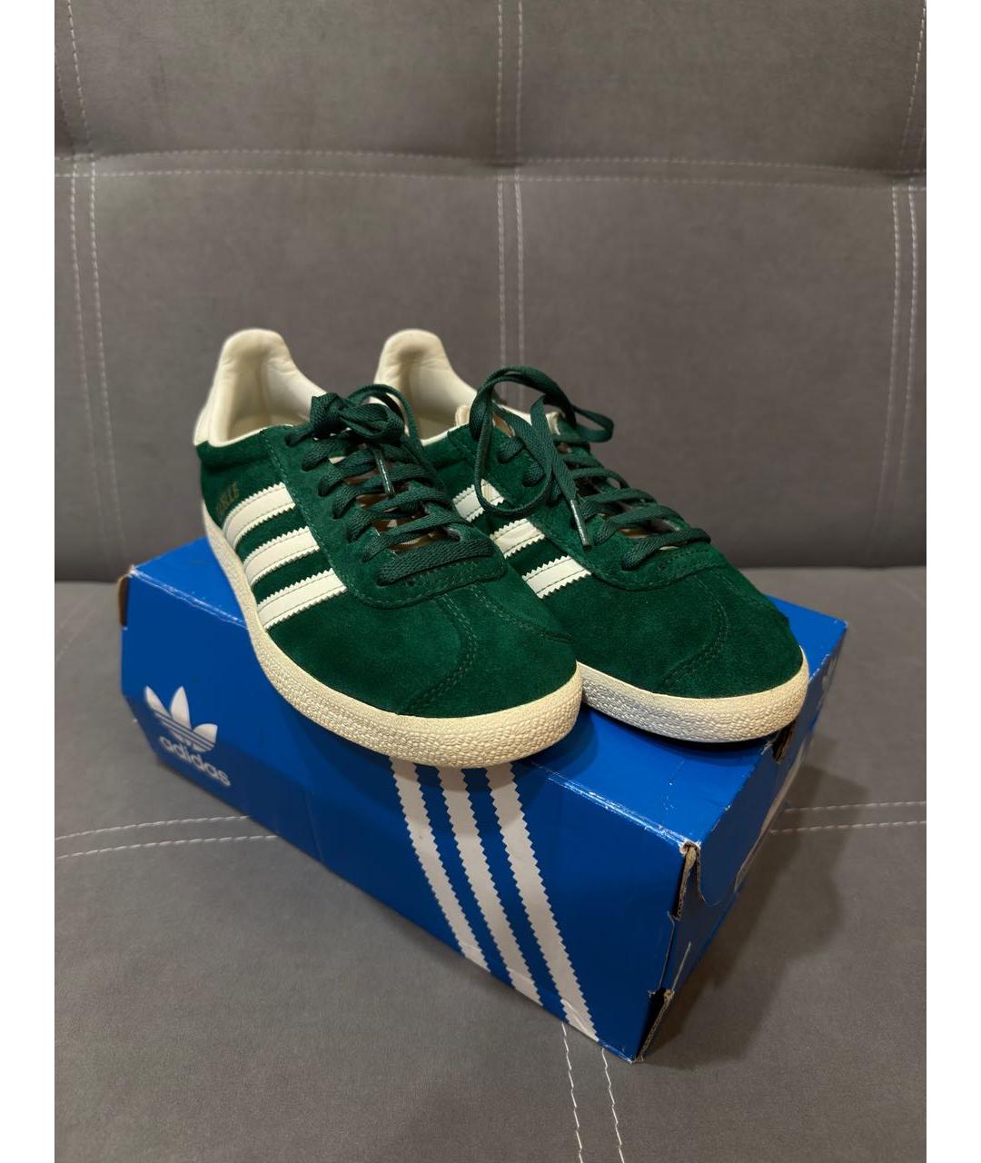 ADIDAS Зеленые замшевые кеды, фото 3