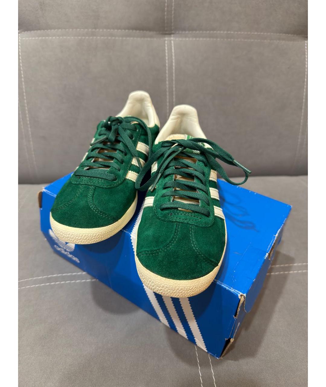 ADIDAS Зеленые замшевые кеды, фото 2