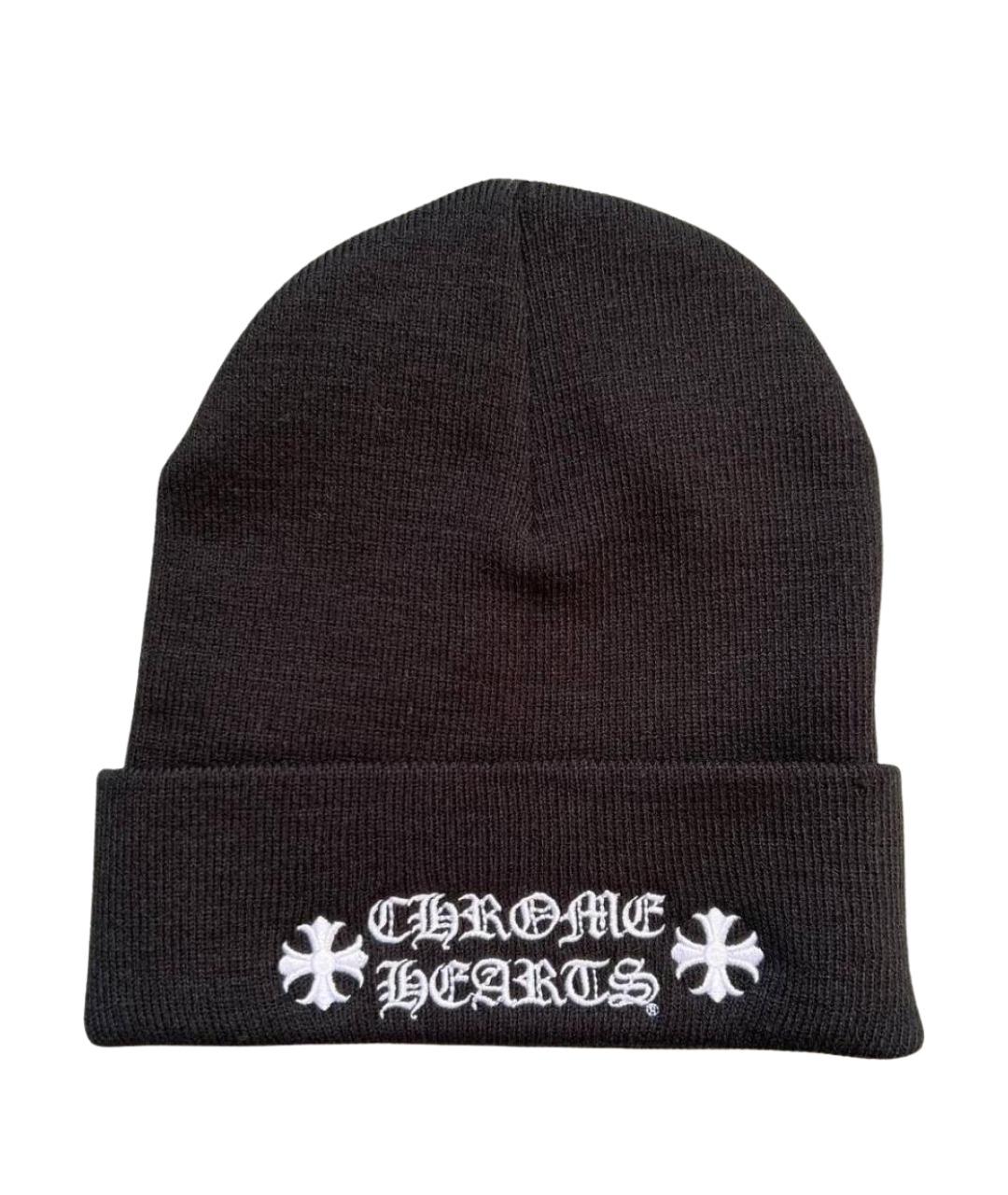 CHROME HEARTS Черная шапка, фото 1