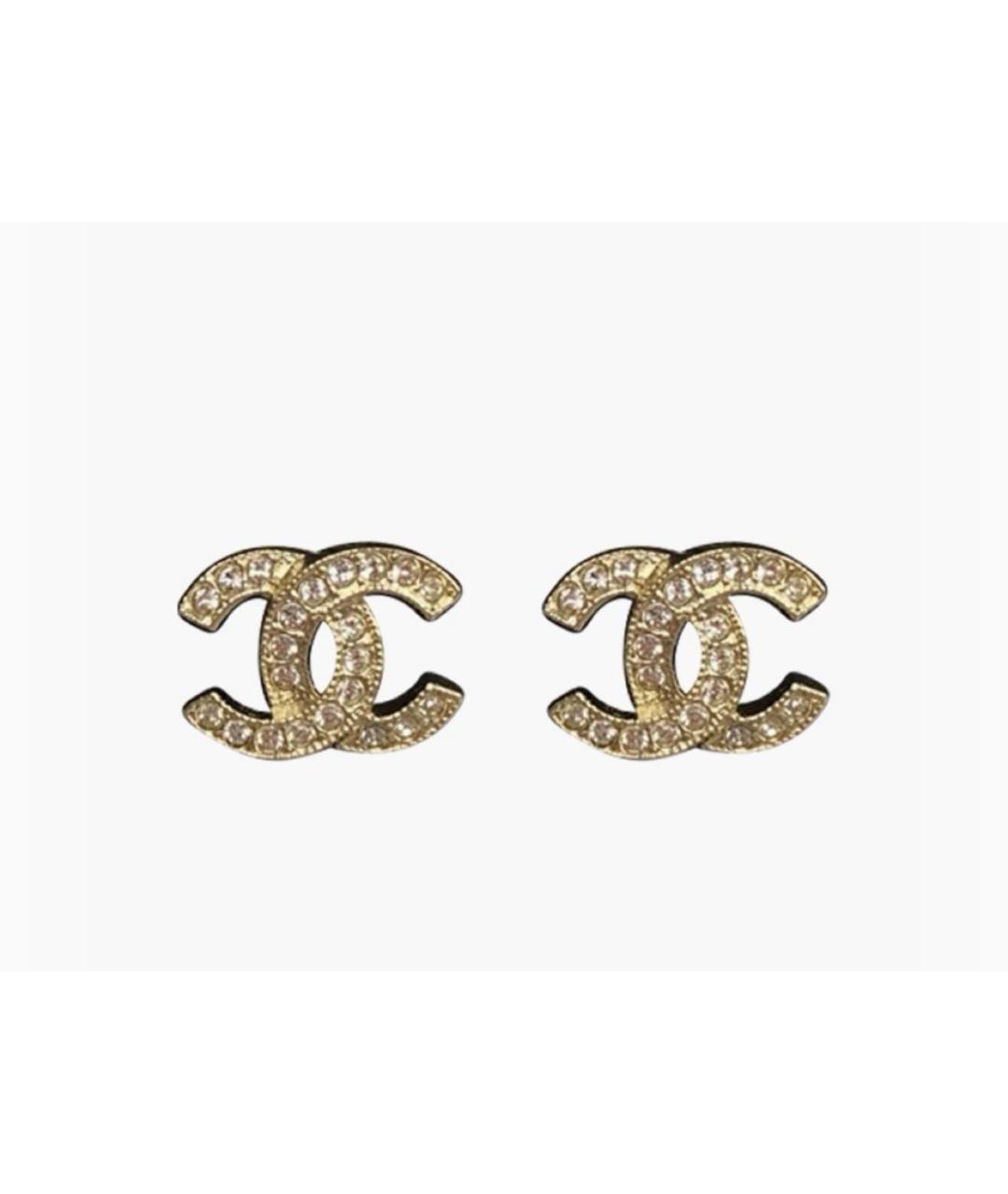 CHANEL Золотые металлические серьги, фото 6