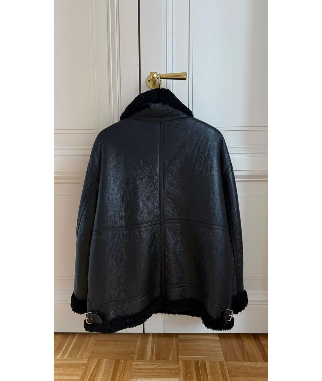 VETEMENTS Черная кожаная дубленка, фото 2