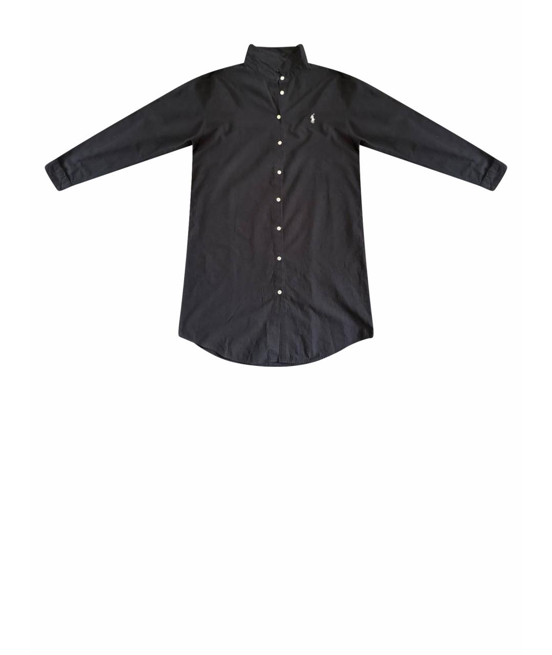POLO RALPH LAUREN Черная хлопковая классическая рубашка, фото 1