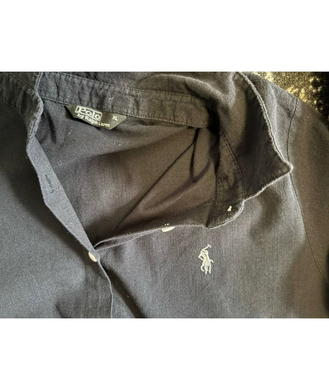 POLO RALPH LAUREN Черная хлопковая классическая рубашка, фото 3