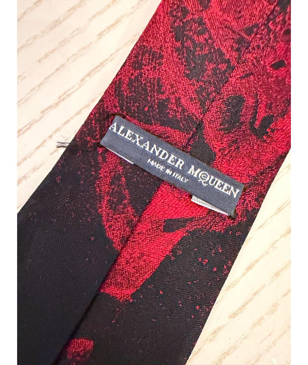 MCQ ALEXANDER MCQUEEN Черный шелковый галстук, фото 4
