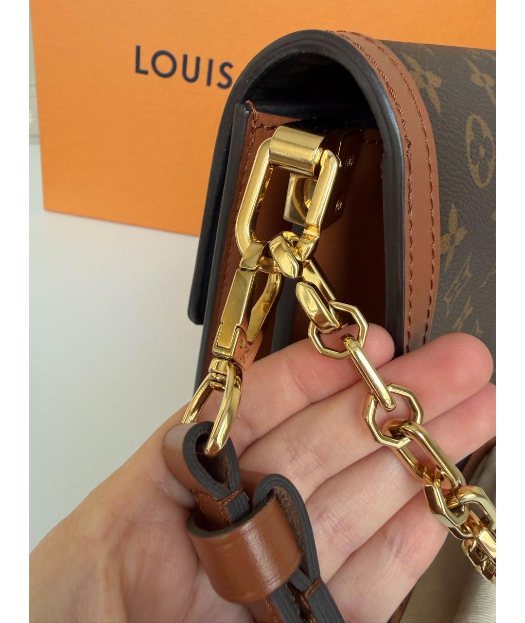 LOUIS VUITTON Коричневая сумка через плечо из канвы, фото 5