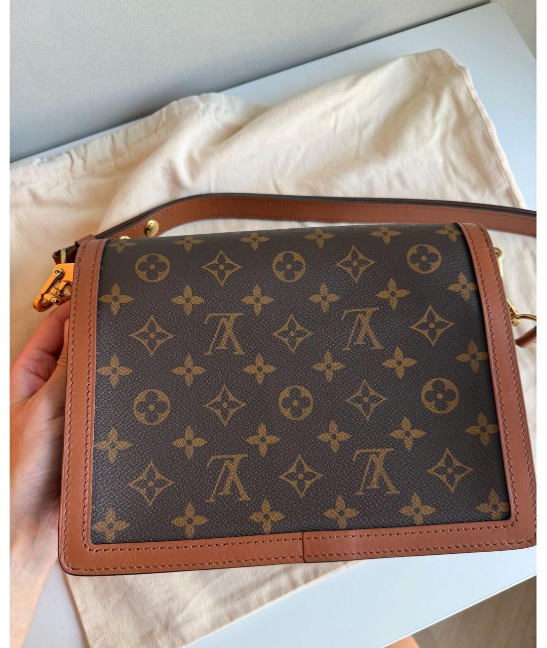 LOUIS VUITTON Коричневая сумка через плечо из канвы, фото 3