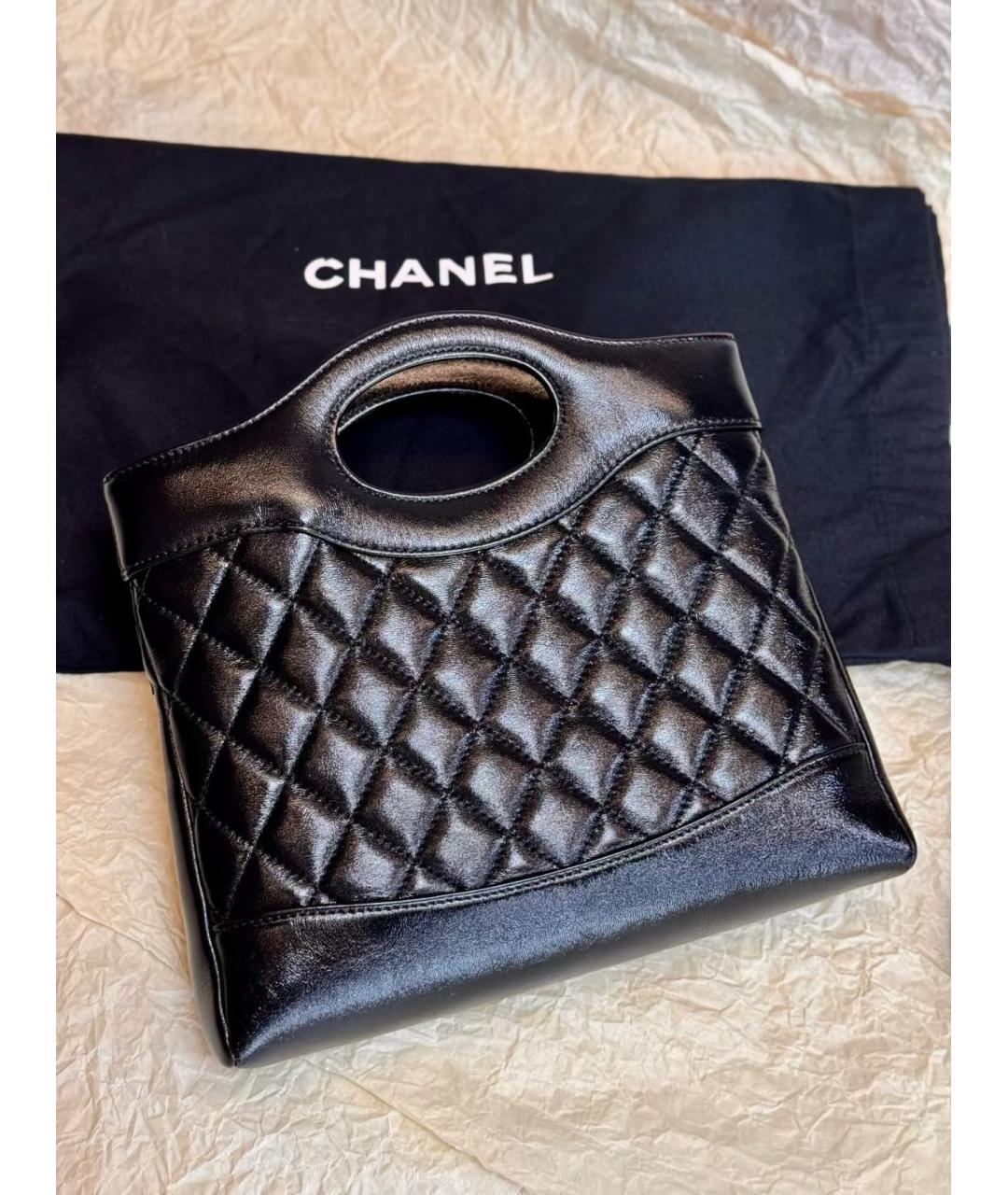 CHANEL Черная кожаная сумка через плечо, фото 3