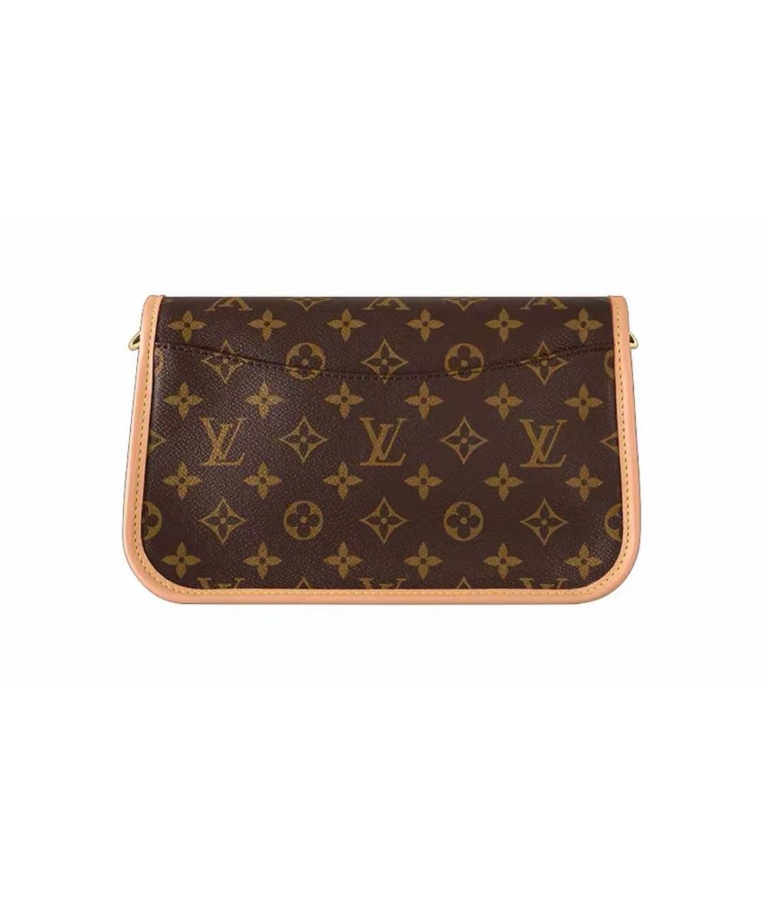 LOUIS VUITTON Коричневая кожаная сумка через плечо, фото 3