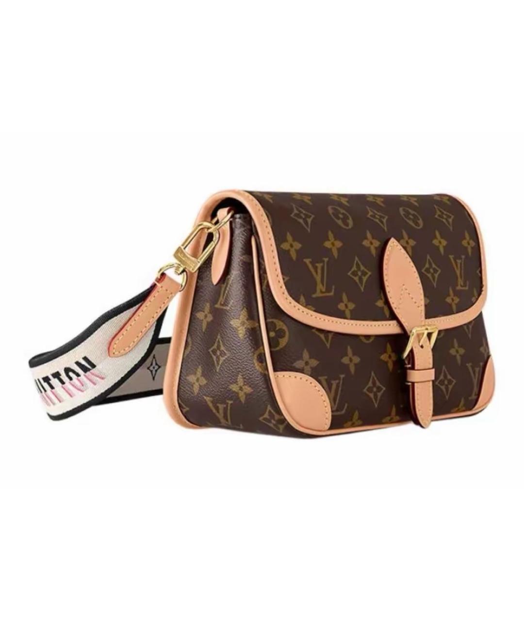 LOUIS VUITTON Коричневая кожаная сумка через плечо, фото 2