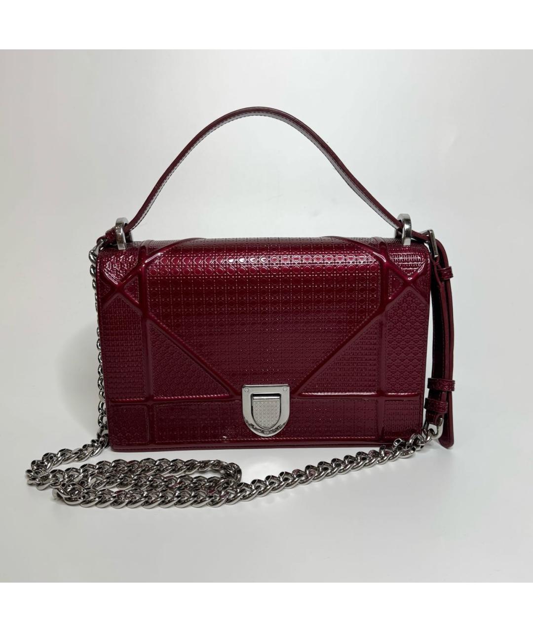 CHRISTIAN DIOR Красная кожаная сумка через плечо, фото 2