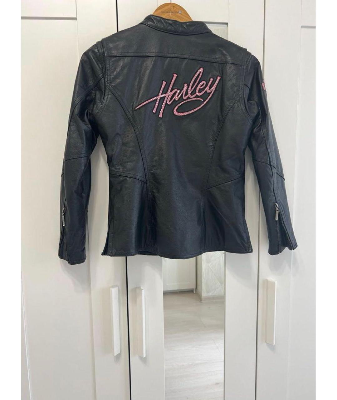 Harley Davidson Черная кожаная куртка, фото 2