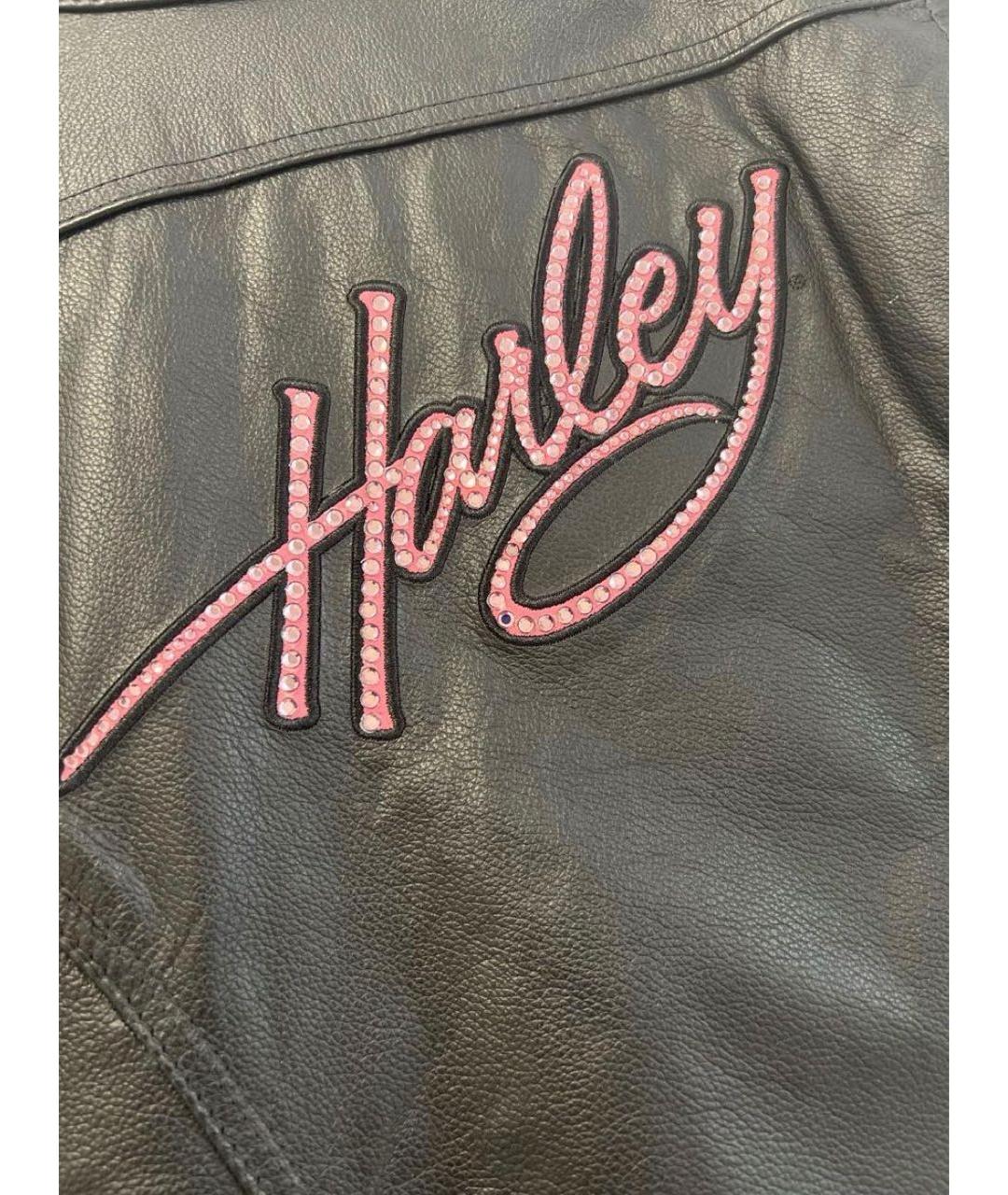 Harley Davidson Черная кожаная куртка, фото 4