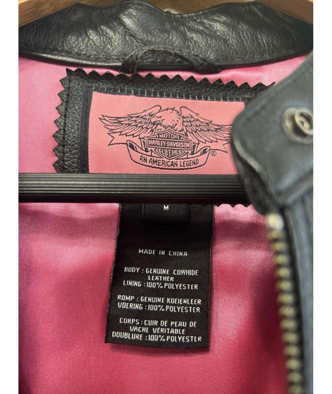 Harley Davidson Черная кожаная куртка, фото 3