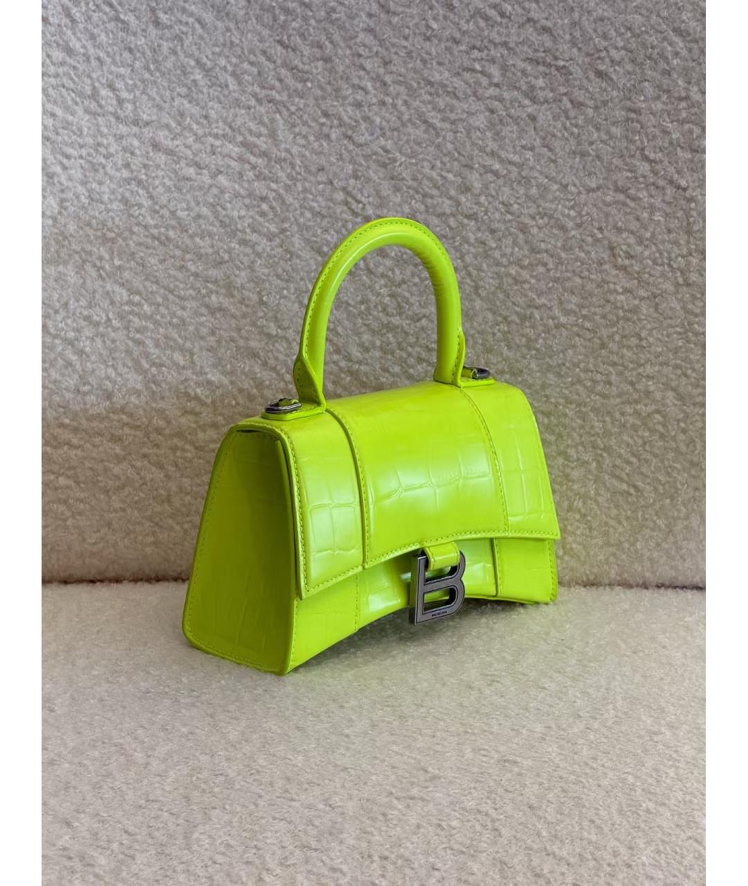 BALENCIAGA Зеленая кожаная сумка через плечо, фото 4