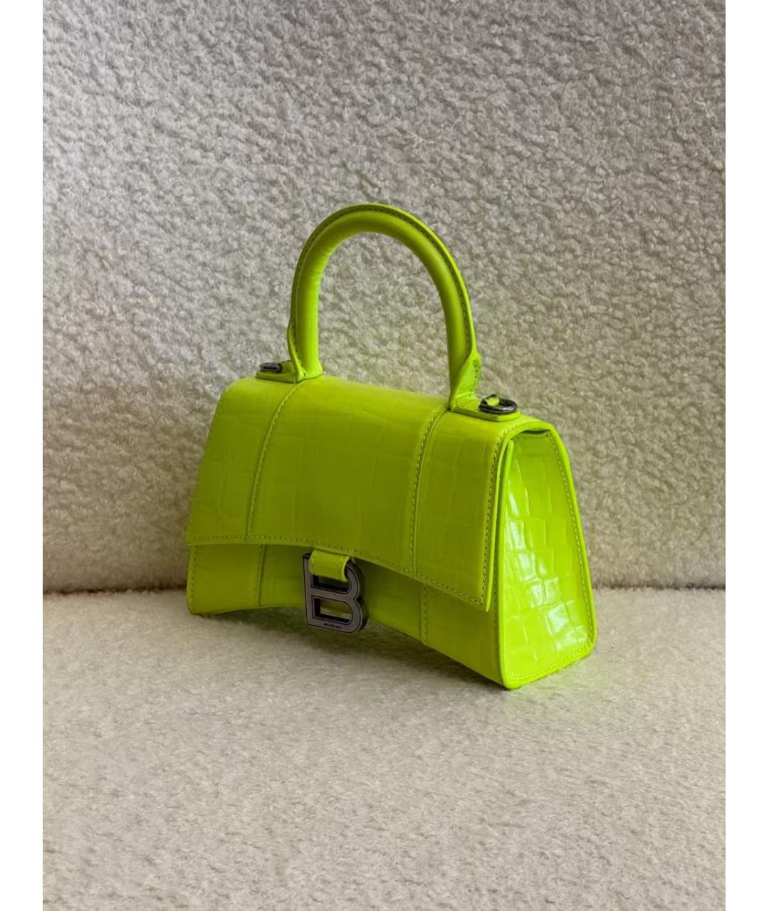 BALENCIAGA Зеленая кожаная сумка через плечо, фото 3