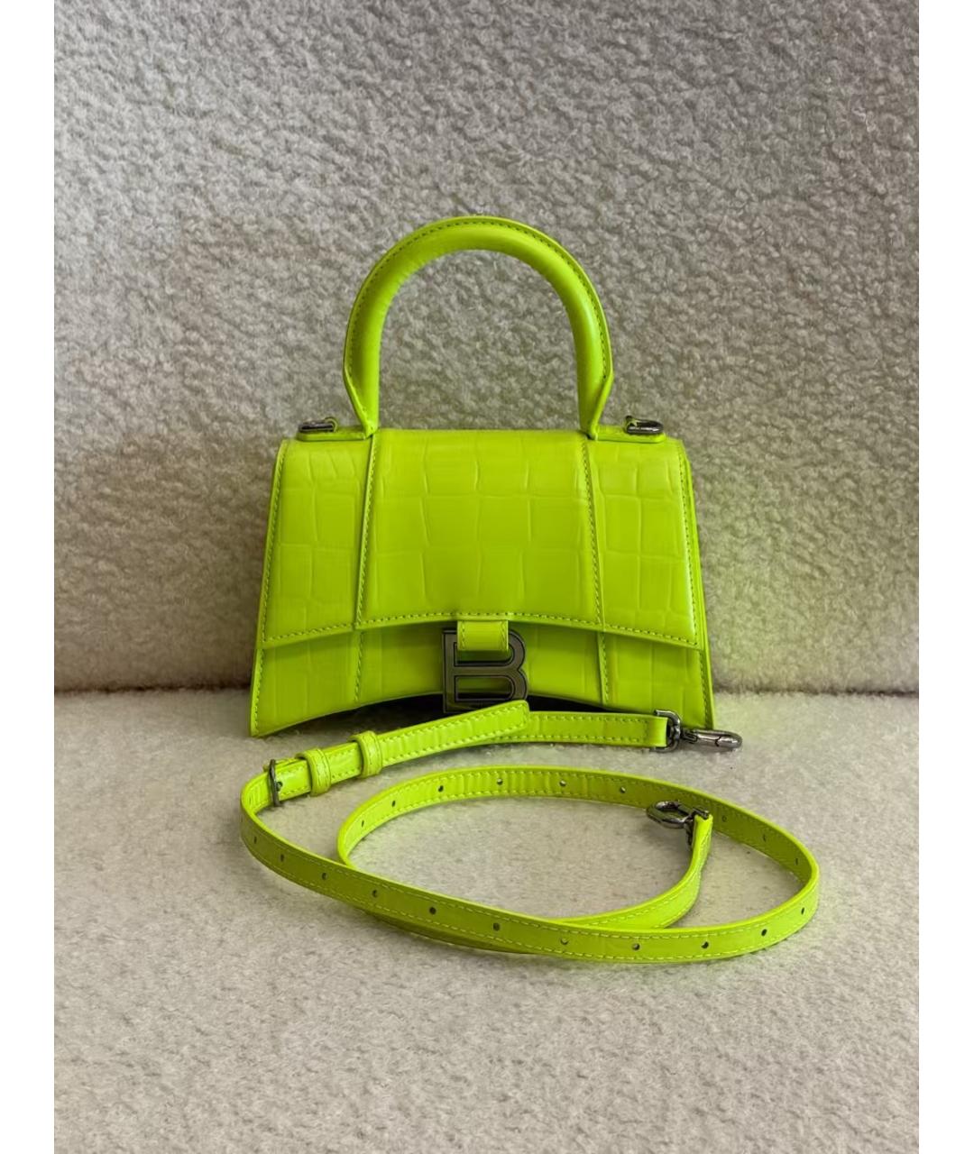 BALENCIAGA Зеленая кожаная сумка через плечо, фото 2