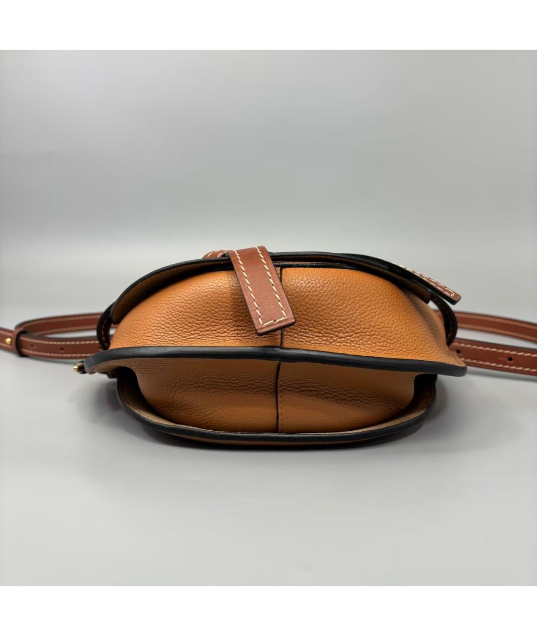 LOEWE Коричневая кожаная сумка через плечо, фото 4