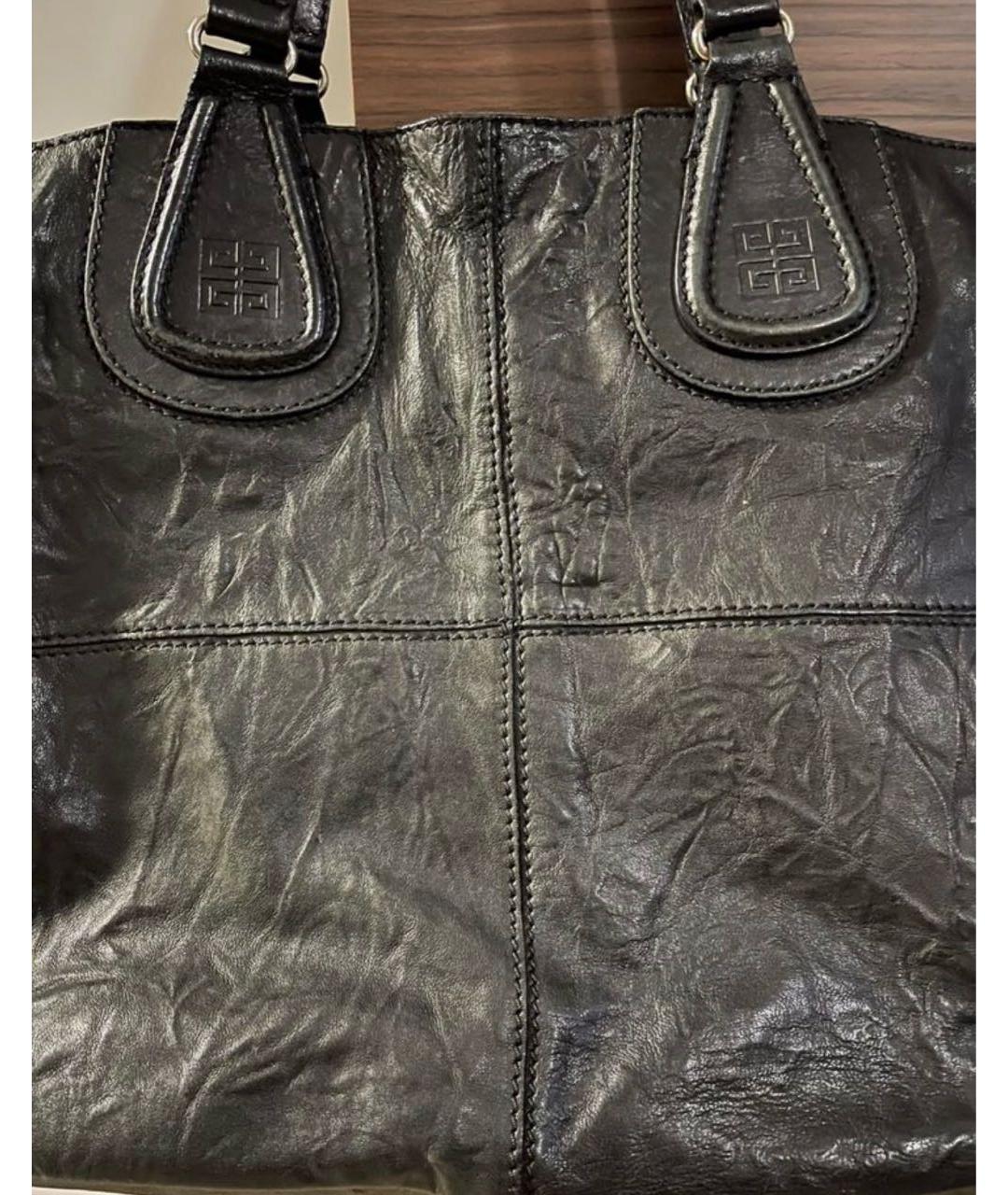 GIVENCHY Черная кожаная сумка тоут, фото 2