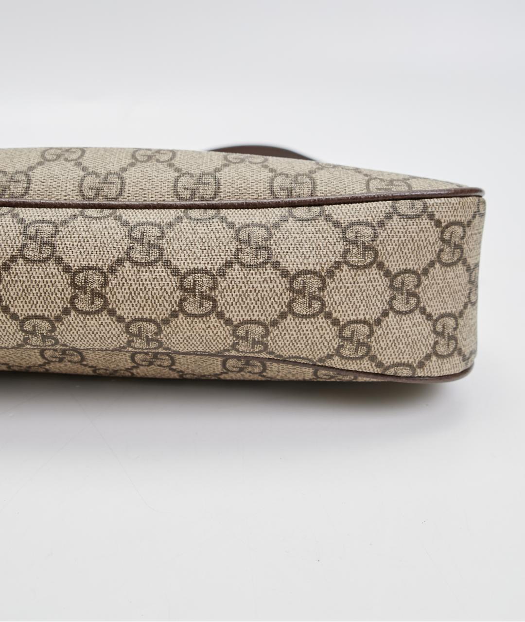 GUCCI Коричневая сумка с короткими ручками из канвы, фото 7