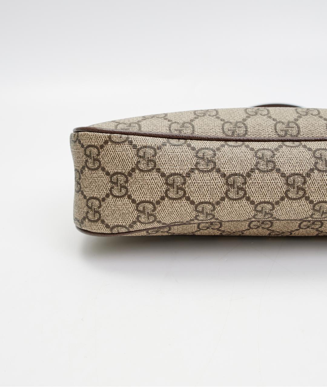 GUCCI Коричневая сумка с короткими ручками из канвы, фото 8