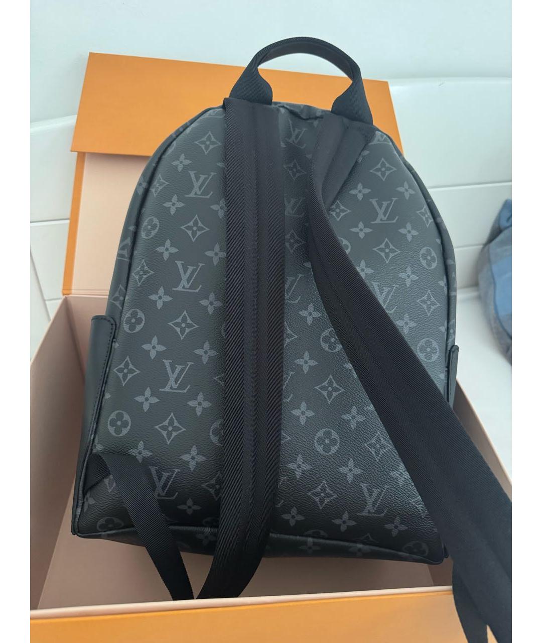 LOUIS VUITTON Серый кожаный рюкзак, фото 2