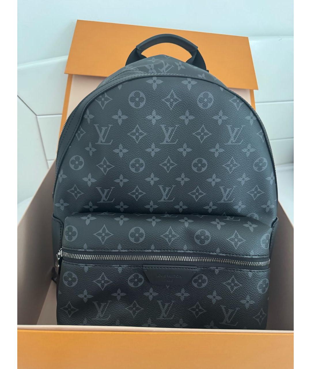 LOUIS VUITTON Серый кожаный рюкзак, фото 8