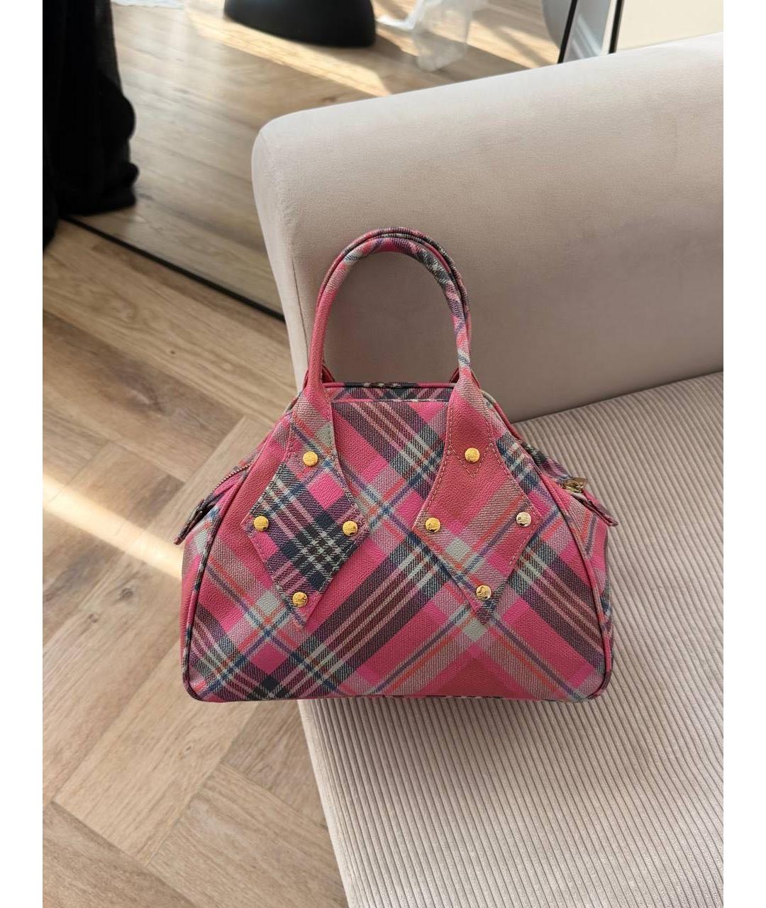 VIVIENNE WESTWOOD Розовая сумка с короткими ручками, фото 4