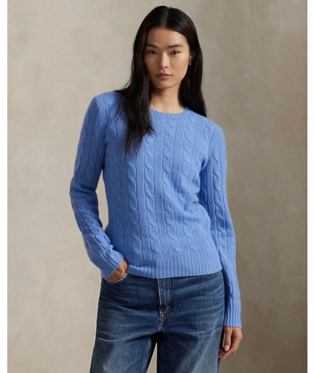 POLO RALPH LAUREN Голубой кашемировый джемпер / свитер, фото 6