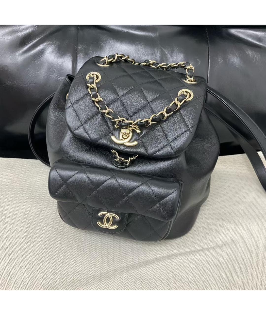 CHANEL Черный кожаный рюкзак, фото 2
