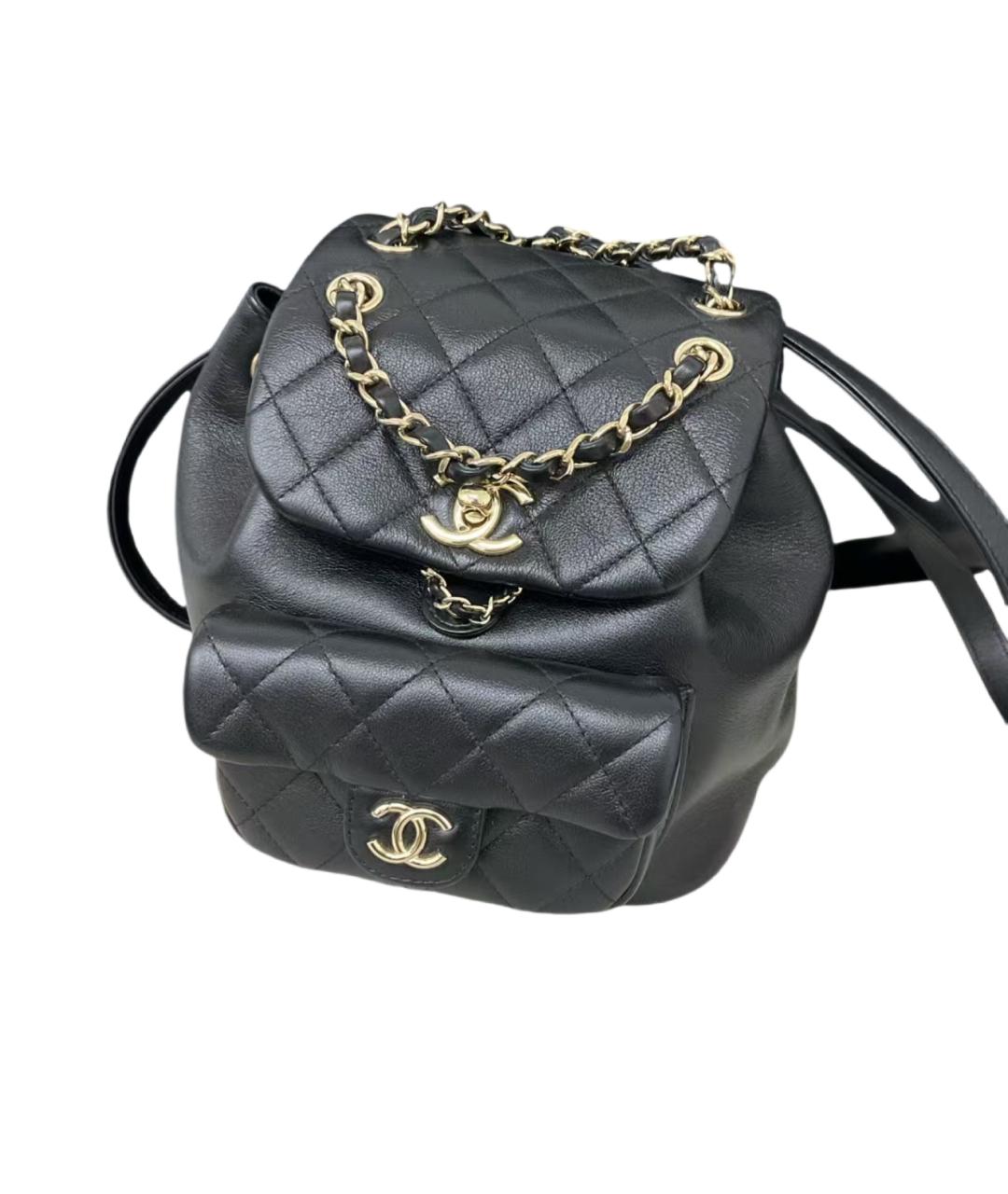 CHANEL Черный кожаный рюкзак, фото 5