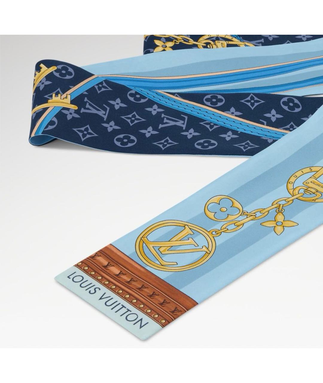 LOUIS VUITTON Мульти шелковый шарф, фото 6