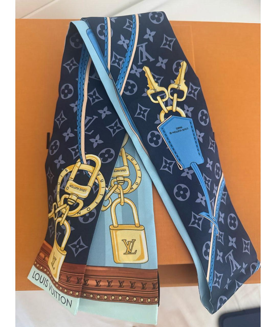 LOUIS VUITTON Мульти шелковый шарф, фото 2