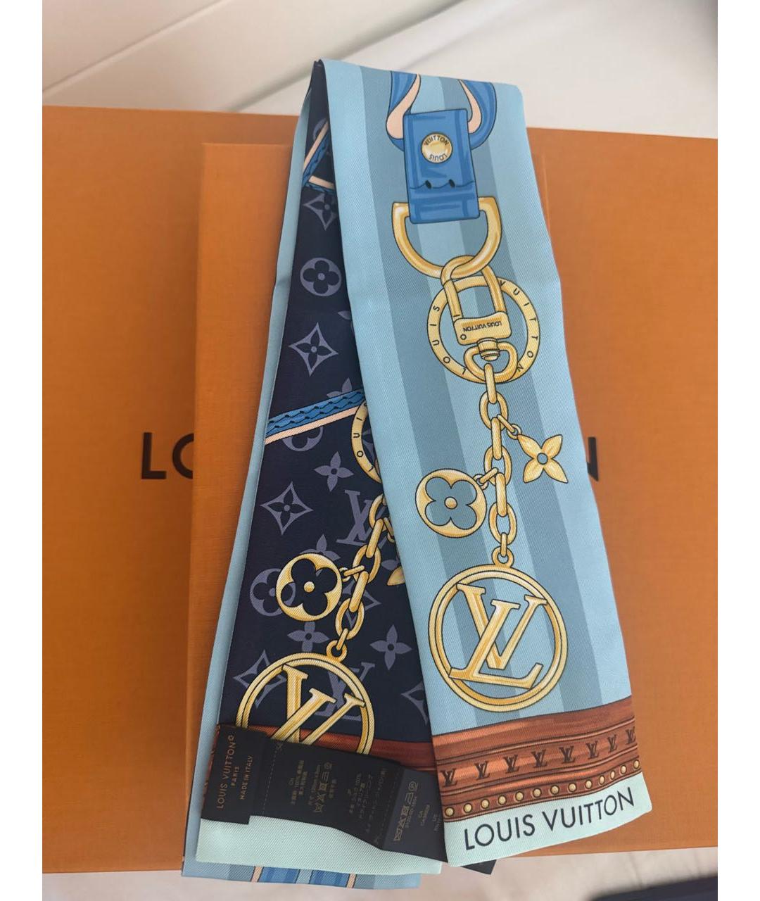 LOUIS VUITTON Мульти шелковый шарф, фото 3